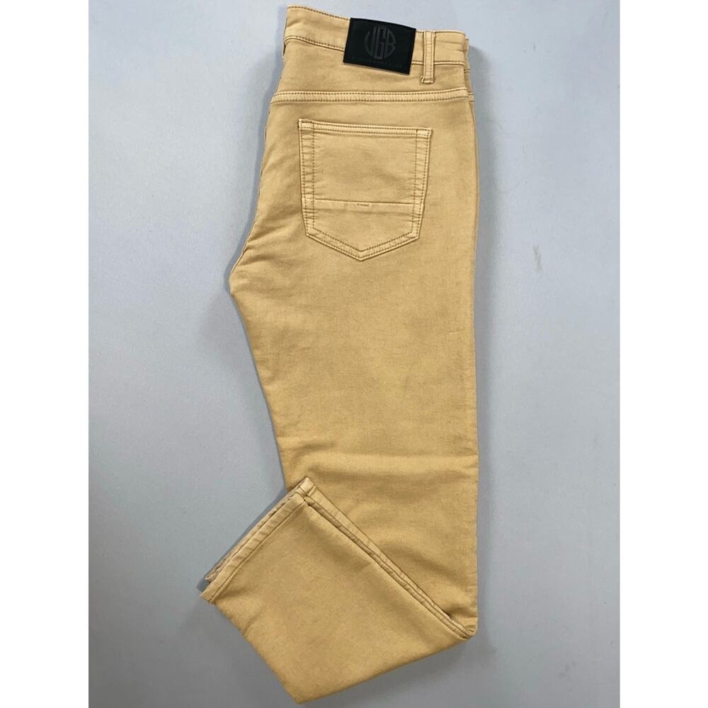 Vintage Genes Black Slim Fit Stretch Sueded Jeans. Beige, Men's 34X30. EUC!
